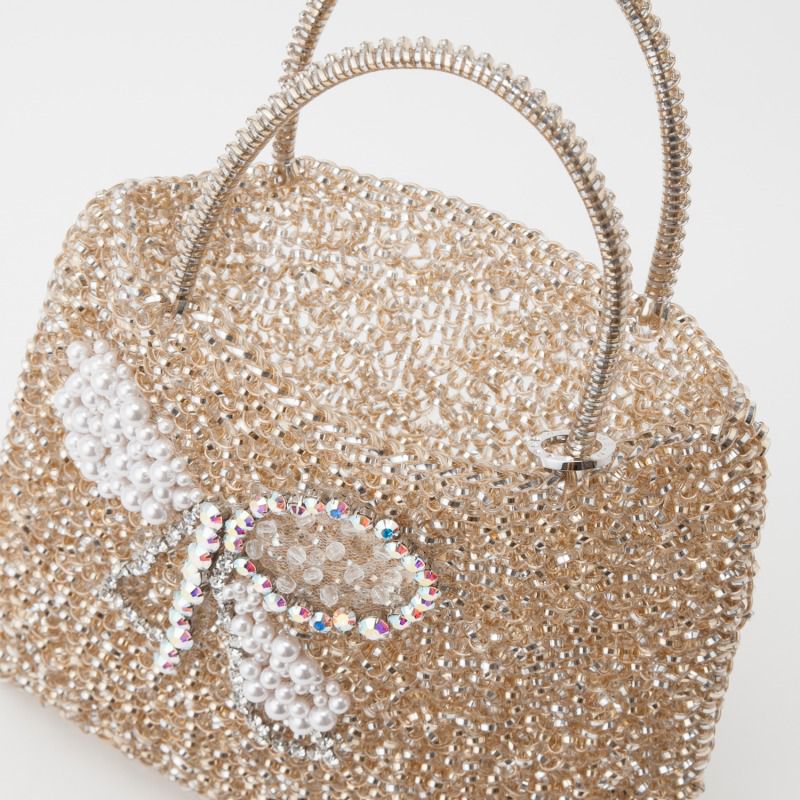 ANTEPRIMA アンテプリマ ナストロ スクエアS シルバーゴールド りぼん ANTEPRIMA アンテプリマ スクエアS ナストロ ゴールド系 | 結婚式