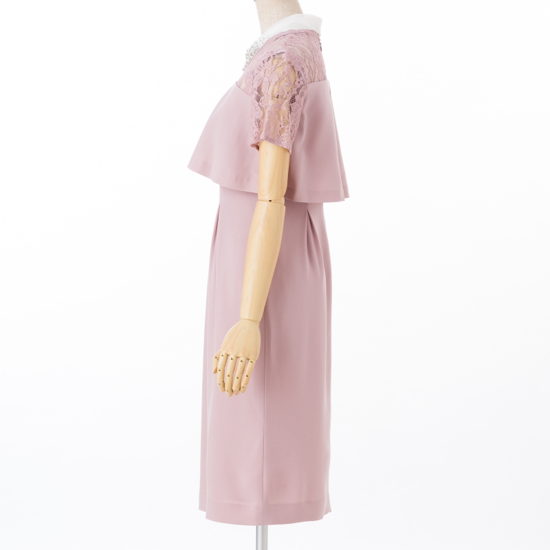 GRACE CONTINENTAL グレースコンチネンタル オーガン刺繍襟ドレス