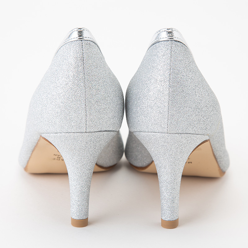 DIANA ダイアナ グリッターチュールパンプス シルバー系 | 結婚式