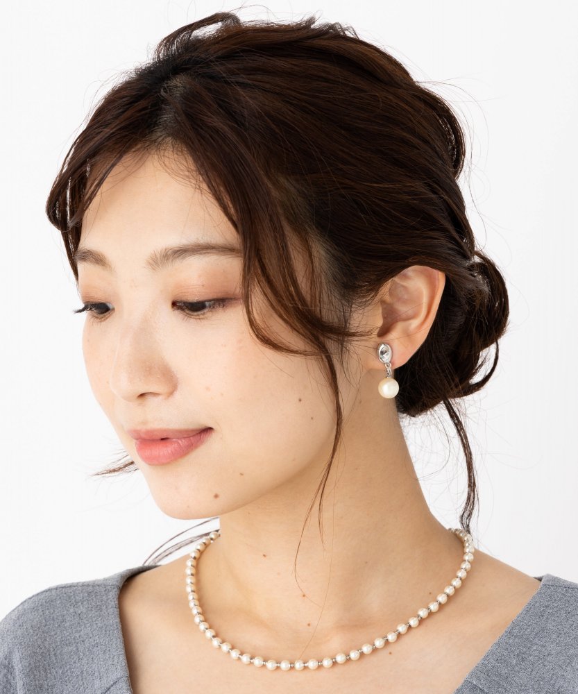 Aimer エメ 小粒一連パールネックレス その他 x ホワイト系 x ゴールド