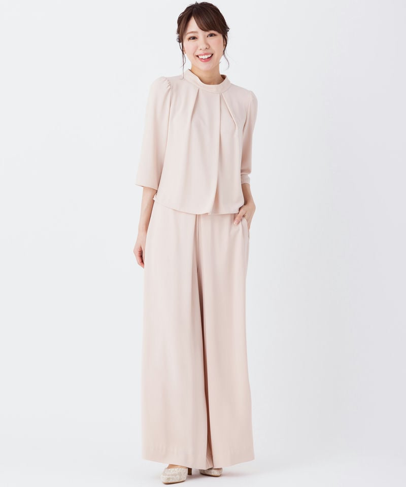 She's 【マザーズパンツドレス】シーズ プチハイネックタック