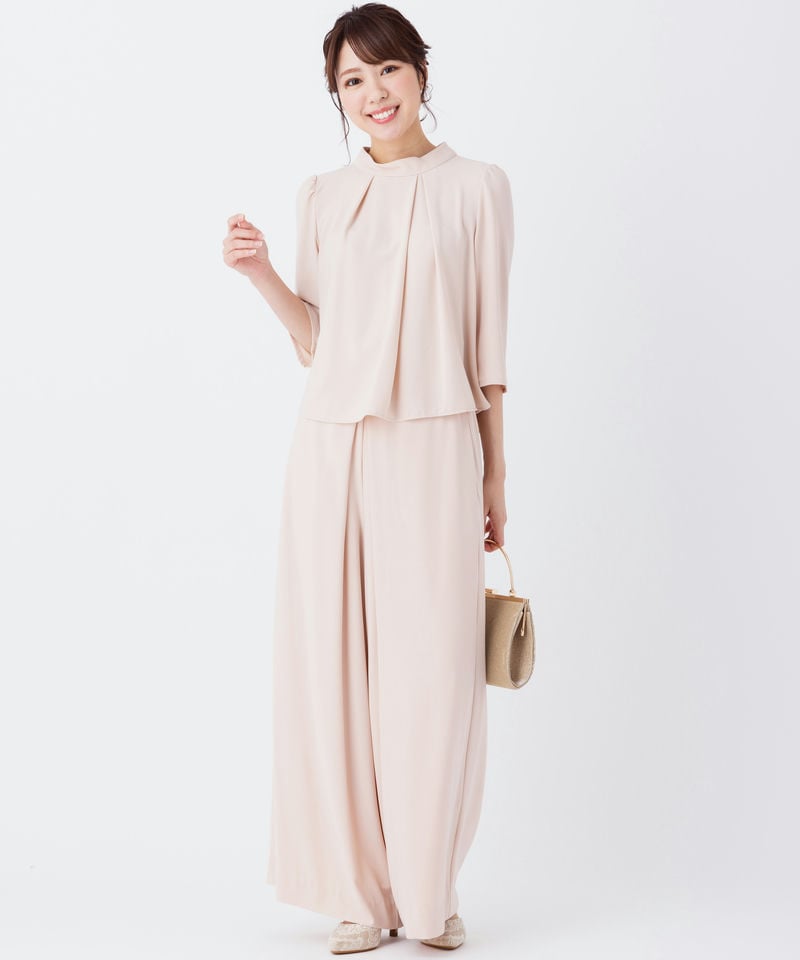 She's 【マザーズパンツドレス】シーズ プチハイネックタック