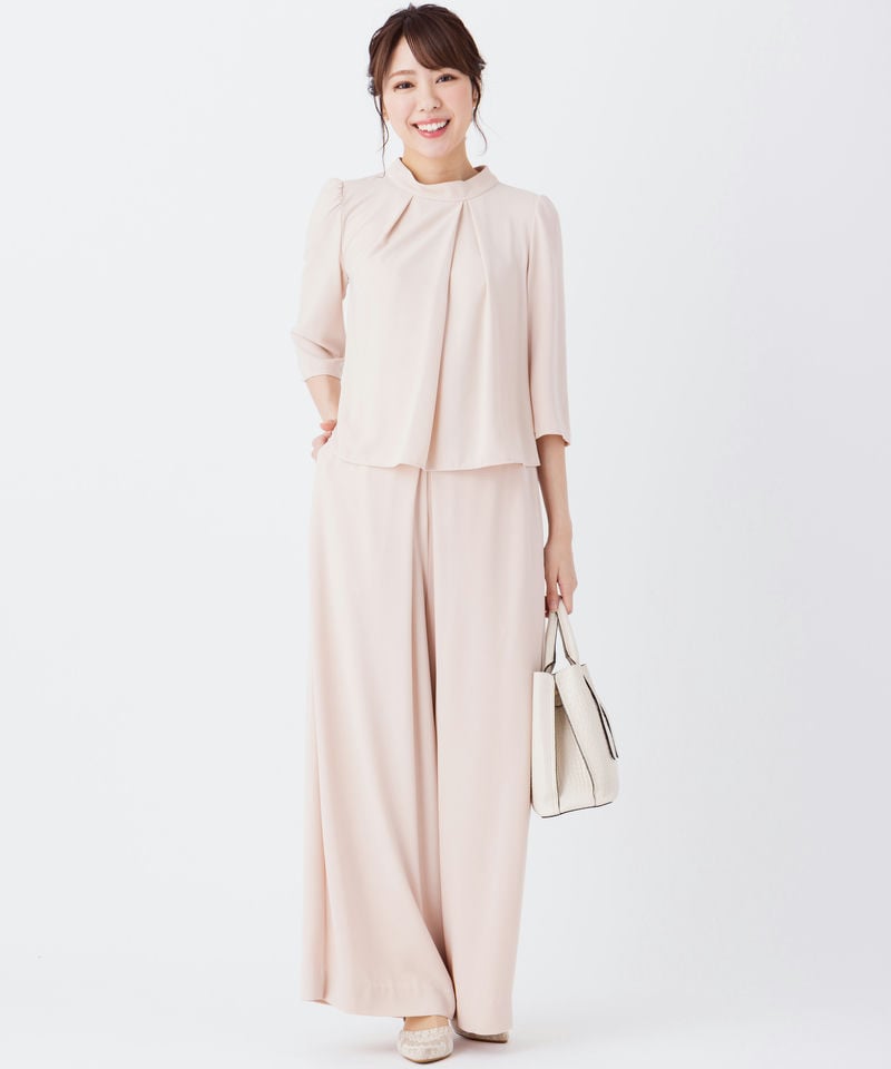 She's 【マザーズパンツドレス】シーズ プチハイネックタック