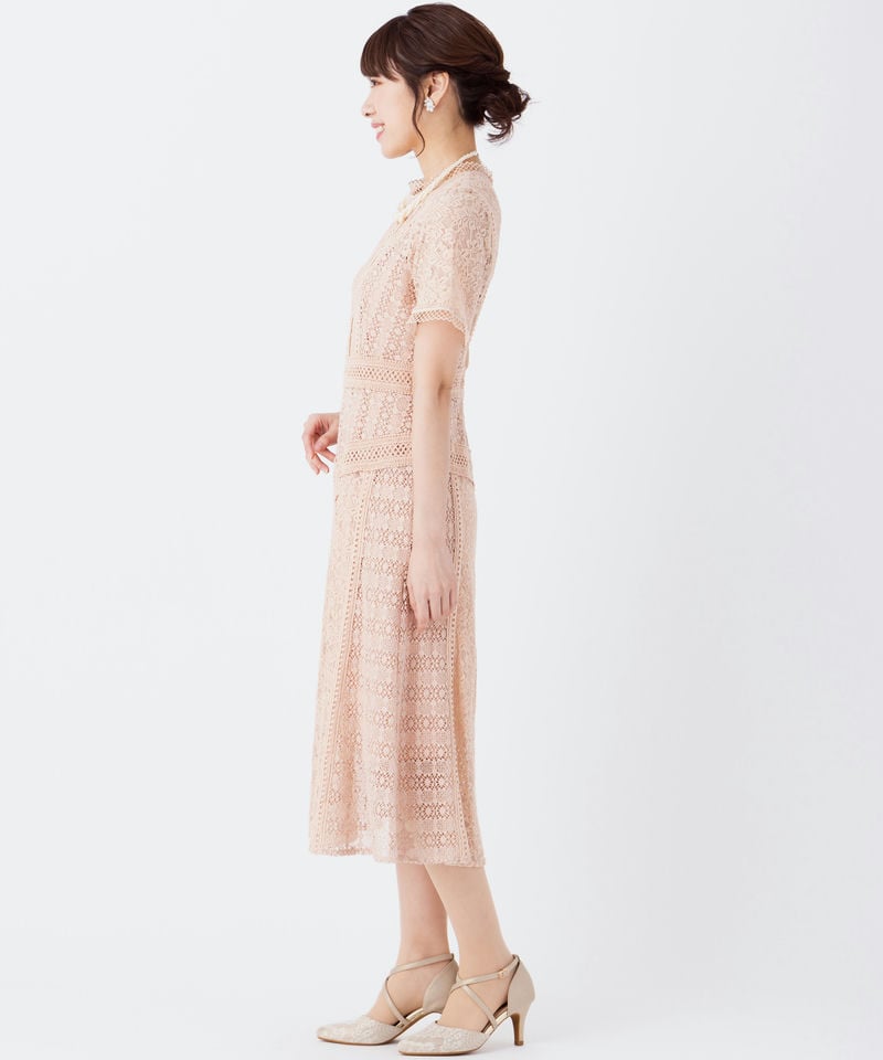 SNIDEL スナイデル ミドルレースオケージョンドレス その他 x ピンク系