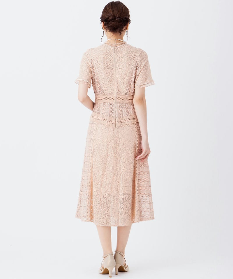 SNIDEL スナイデル ミドルレースオケージョンドレス その他 x ピンク系