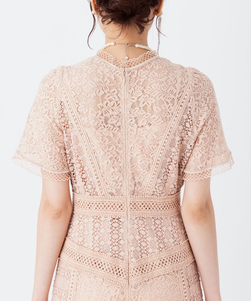 SNIDEL スナイデル ミドルレースオケージョンドレス その他 x ピンク系