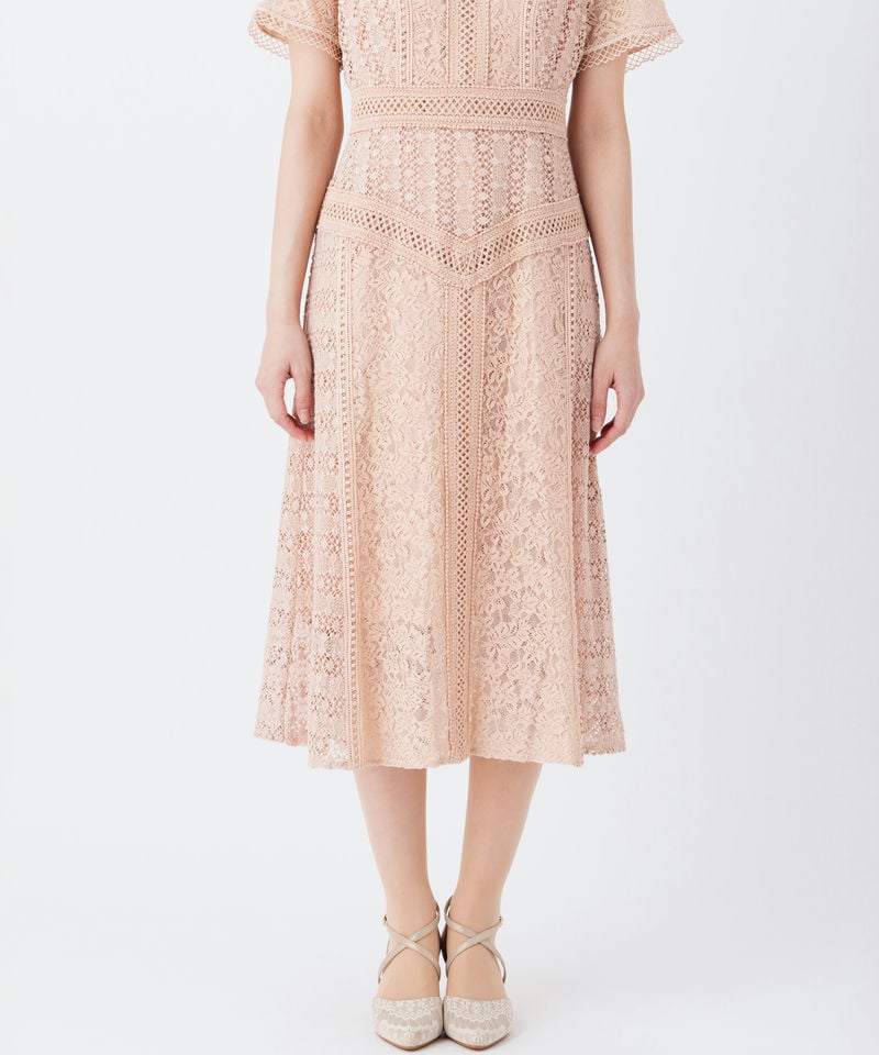 SNIDEL スナイデル ミドルレースオケージョンドレス その他 x ピンク系