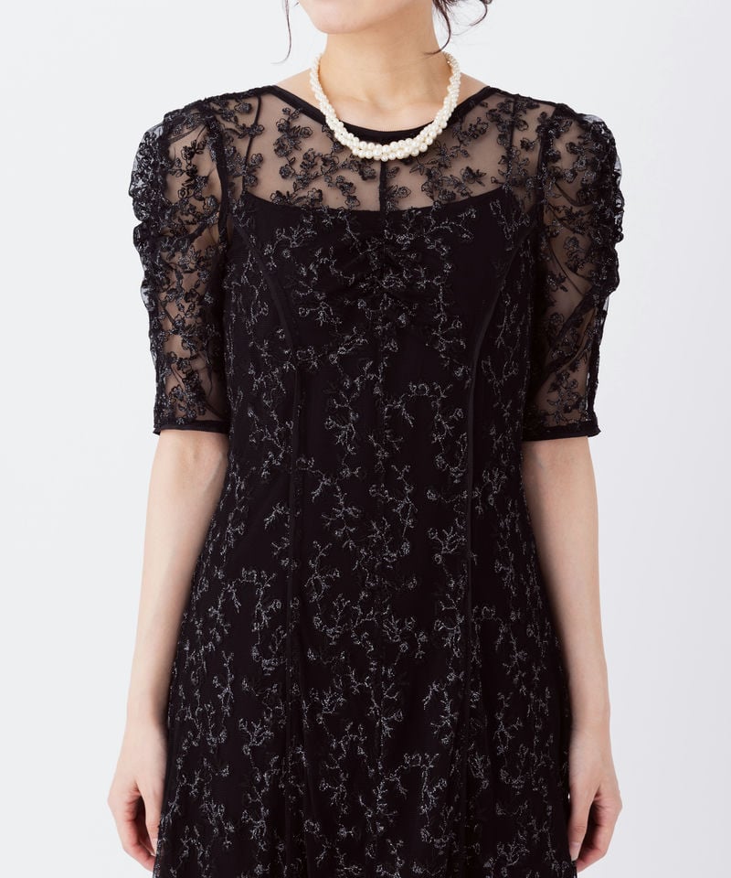 FRAY I.D フレイアイディー エンブロイダリードレス ブラック系 | 結婚