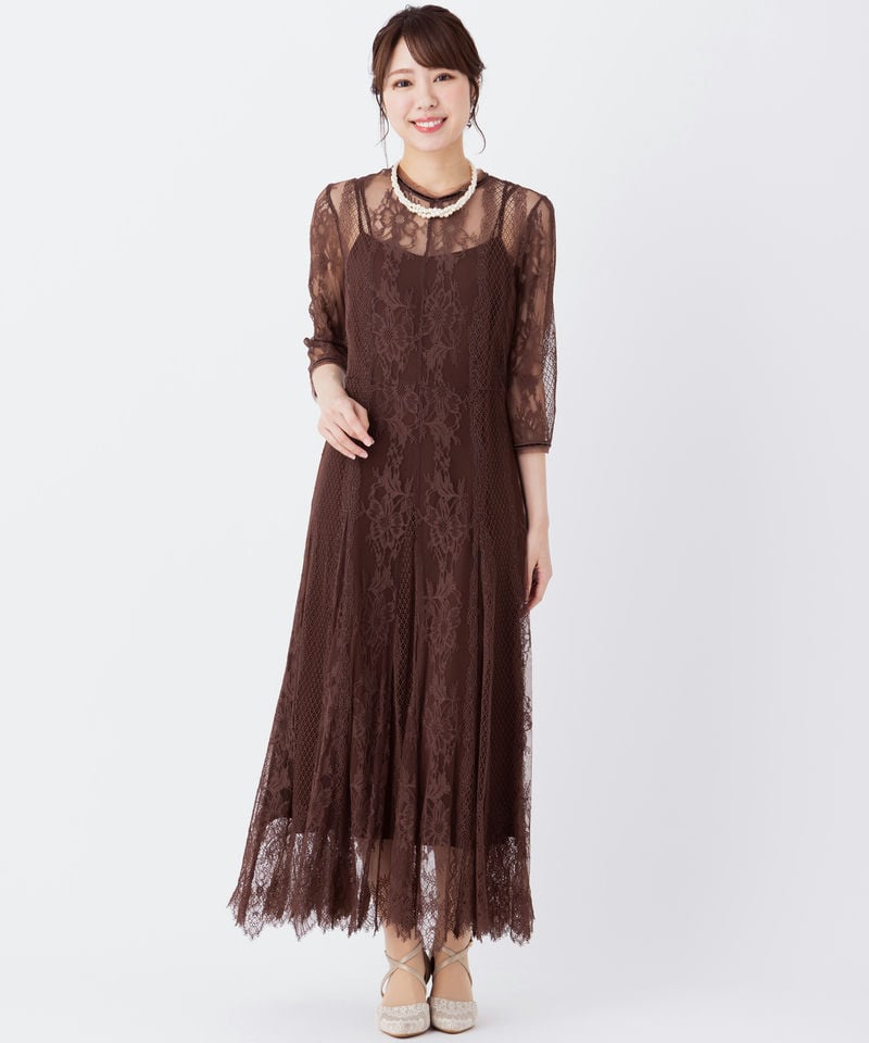 【フィータ】コットンロングドレス“Trinity”　ブラウン　Mサイズ　コットン Pheeta（フィータ）｜ワンピース/ドレス一覧 - WEAR