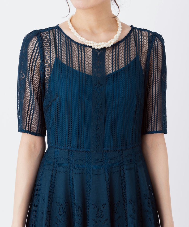 FRAY I.D フレイアイディー サーキュラーパネルレースドレス その他 x