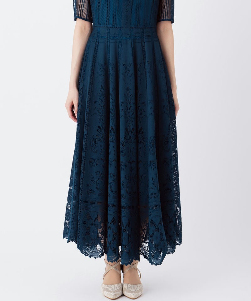 FRAY I.D フレイアイディー サーキュラーパネルレースドレス その他 x