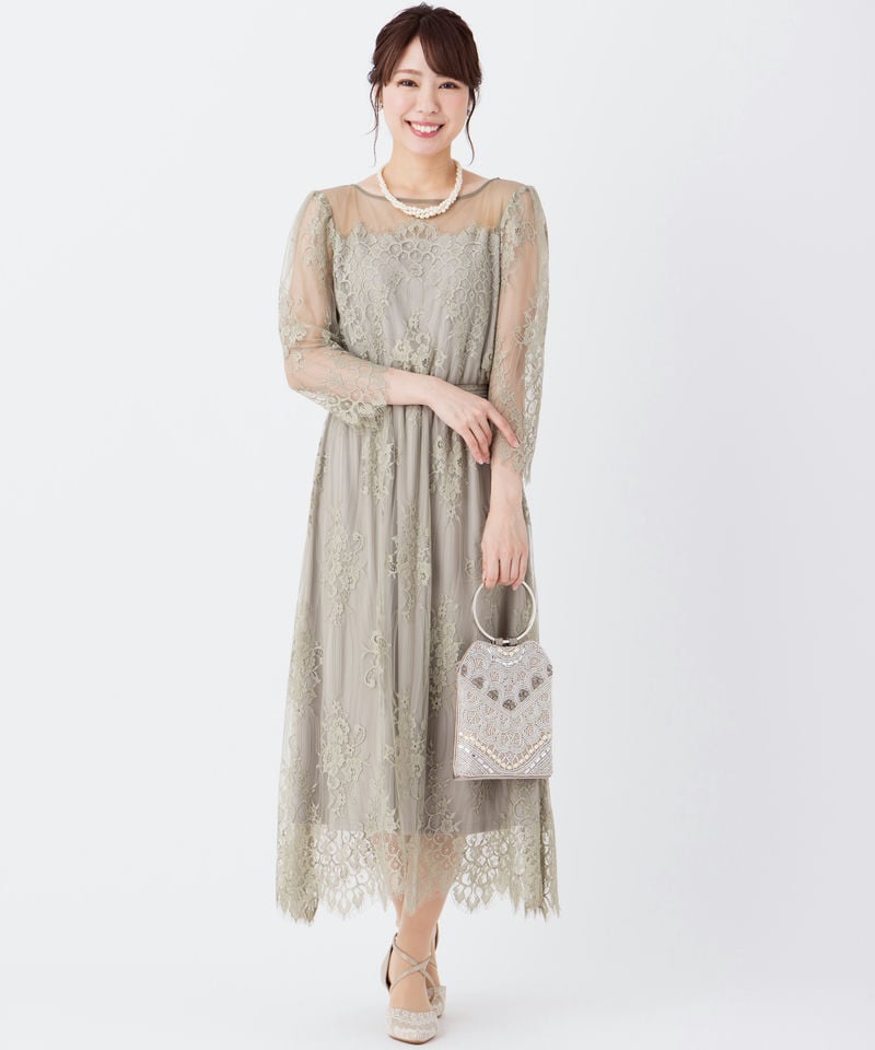 ROPE' PICNIC ロペピクニック チュール×レースドレス その他 x