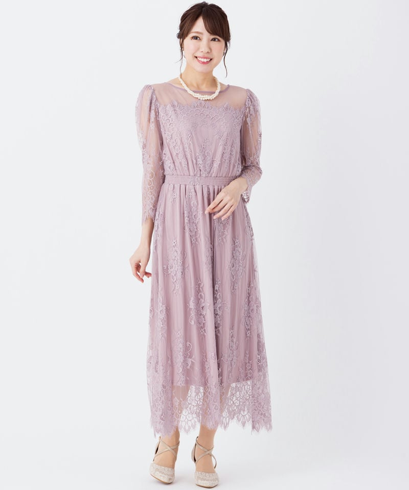 ROPE' PICNIC ロペピクニック チュール×レースドレス その他 x ピンク