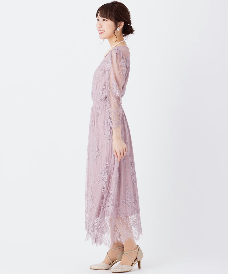 ROPE' PICNIC ロペピクニック チュール×レースドレス その他 x ピンク