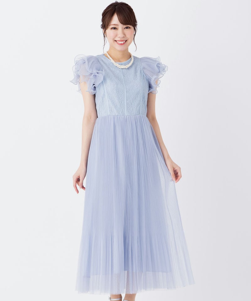 SNIDEL スナイデル ボリュームフレアレースドッキングドレス その他 x