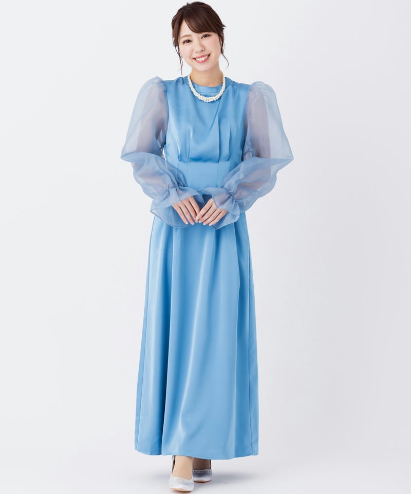 AMAIL アマイル マチュアボンスリーブドレス その他 x ブルー系 | 結婚