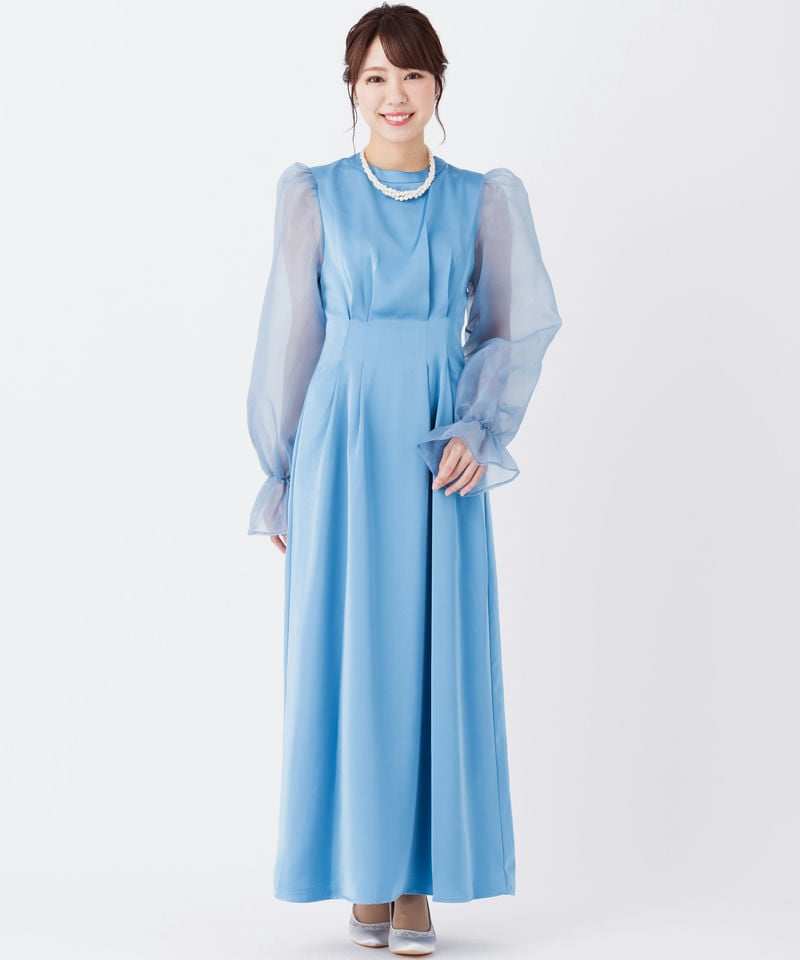 AMAIL アマイル マチュアボンスリーブドレス その他 x ブルー系 | 結婚