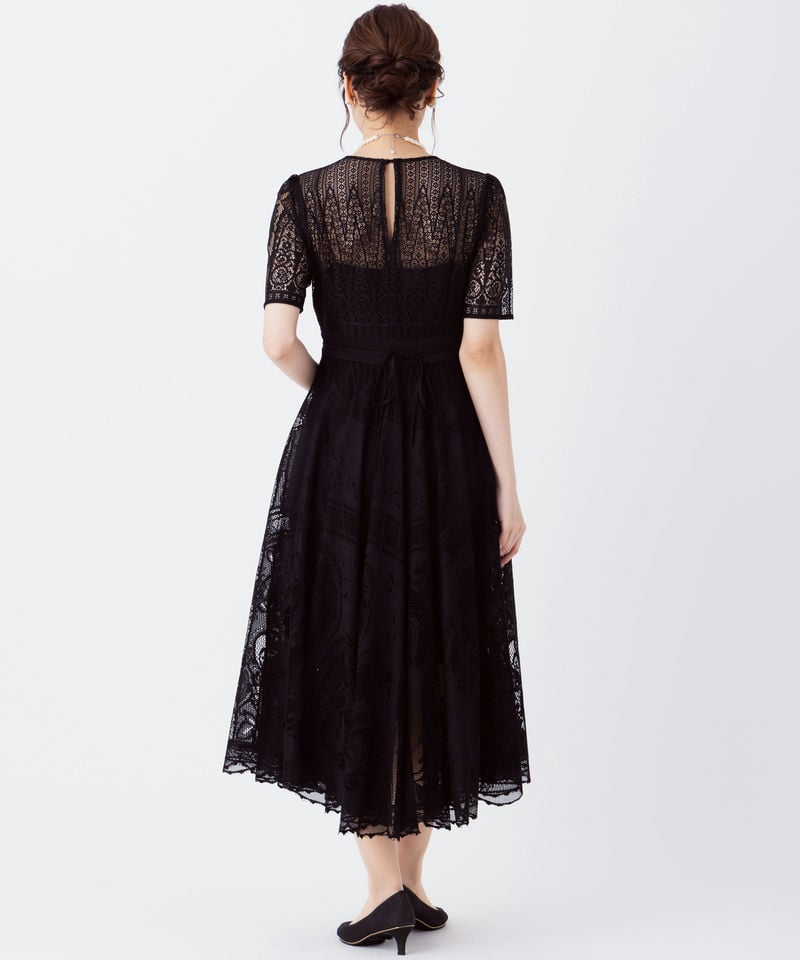 FRAY I.D フレイアイディー サーキュラーレースドレス ブラック系