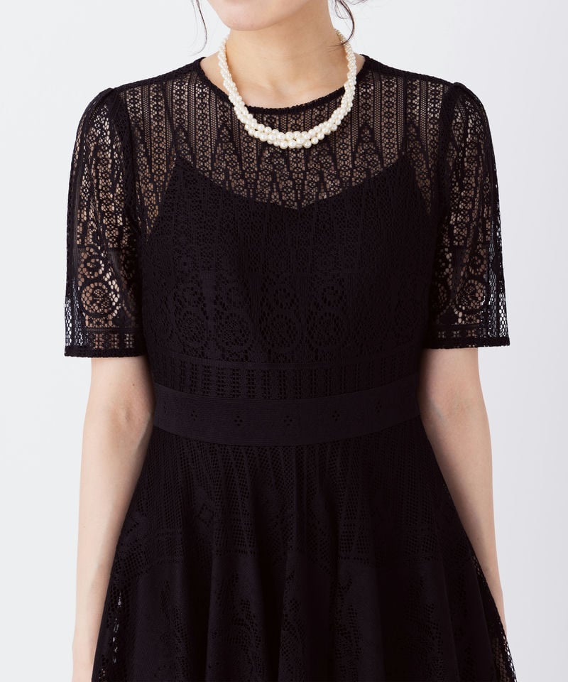 FRAY I.D フレイアイディー サーキュラーレースドレス ブラック系