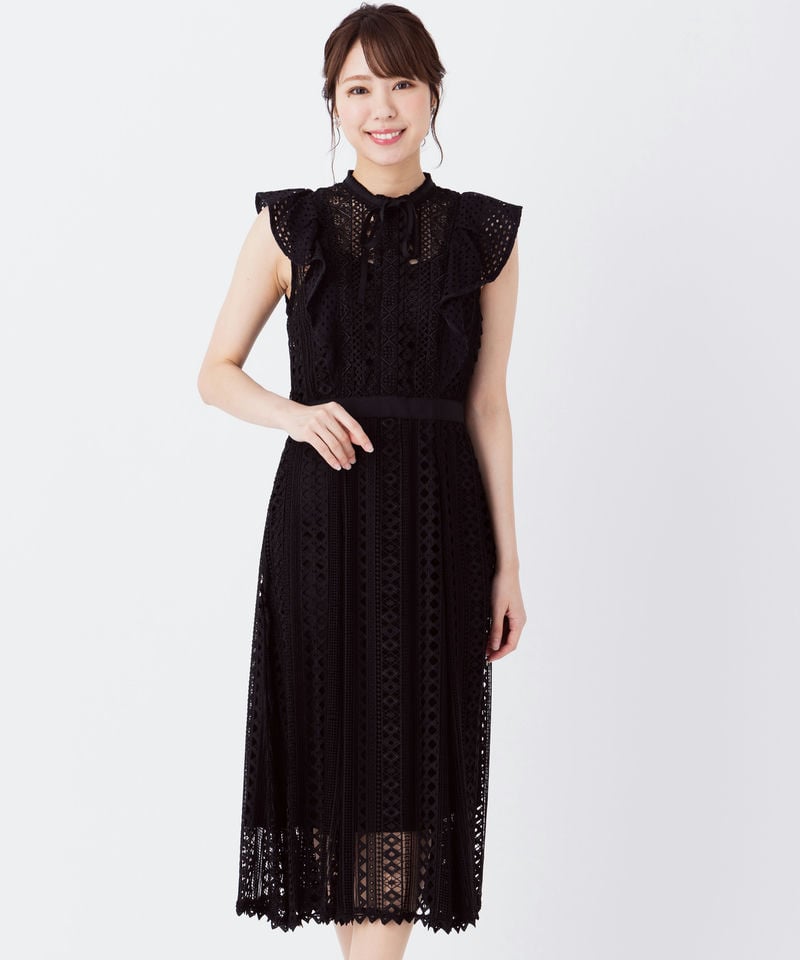 Knuth Marf クヌースマーフ オフショルダーデザインドレス ブラック系