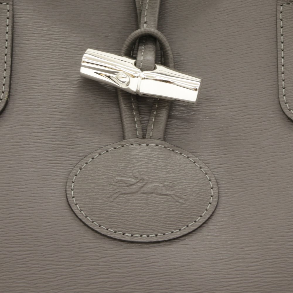 LONGCHAMP ロンシャン ロゾ・レザーハンドバッグ グレー系 | 結婚式