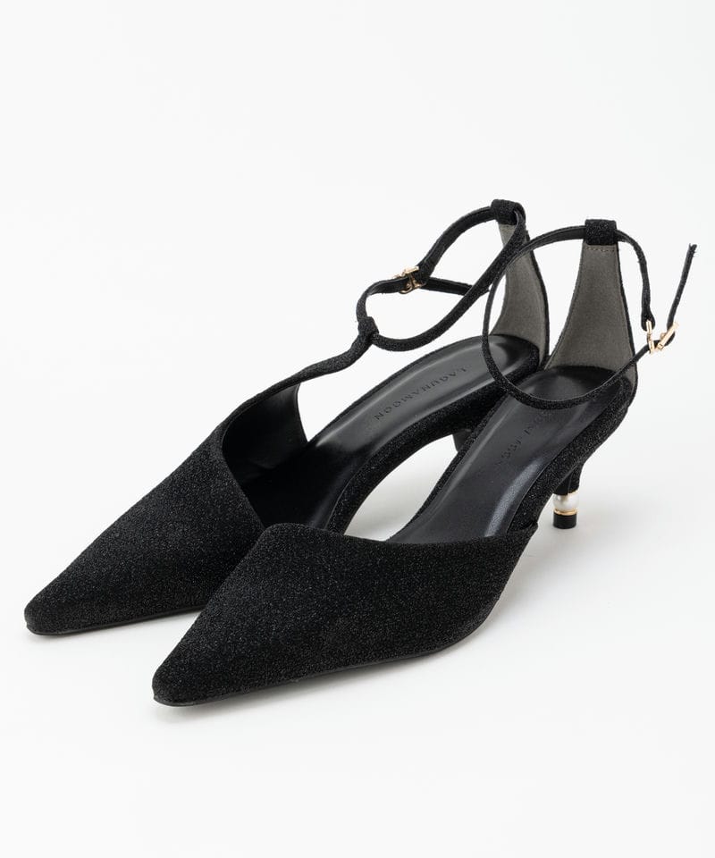 LAGUNAMOON ラグナムーン LADYシアークリアヒールパンプス ブラック系