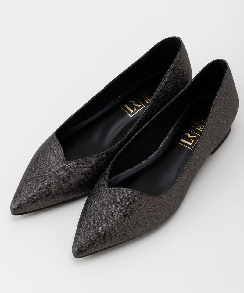 DIANA ダイアナ グリッターチュールローヒールパンプス ブラック系