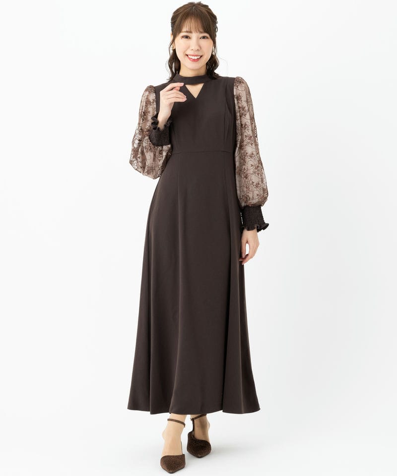 ANDRESD 【ドレス2点SET】アンドレスド スリーブエンブロイダリー