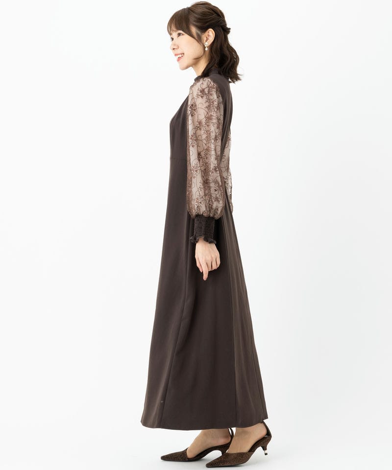 ANDRESD 【ドレス2点SET】アンドレスド スリーブエンブロイダリー