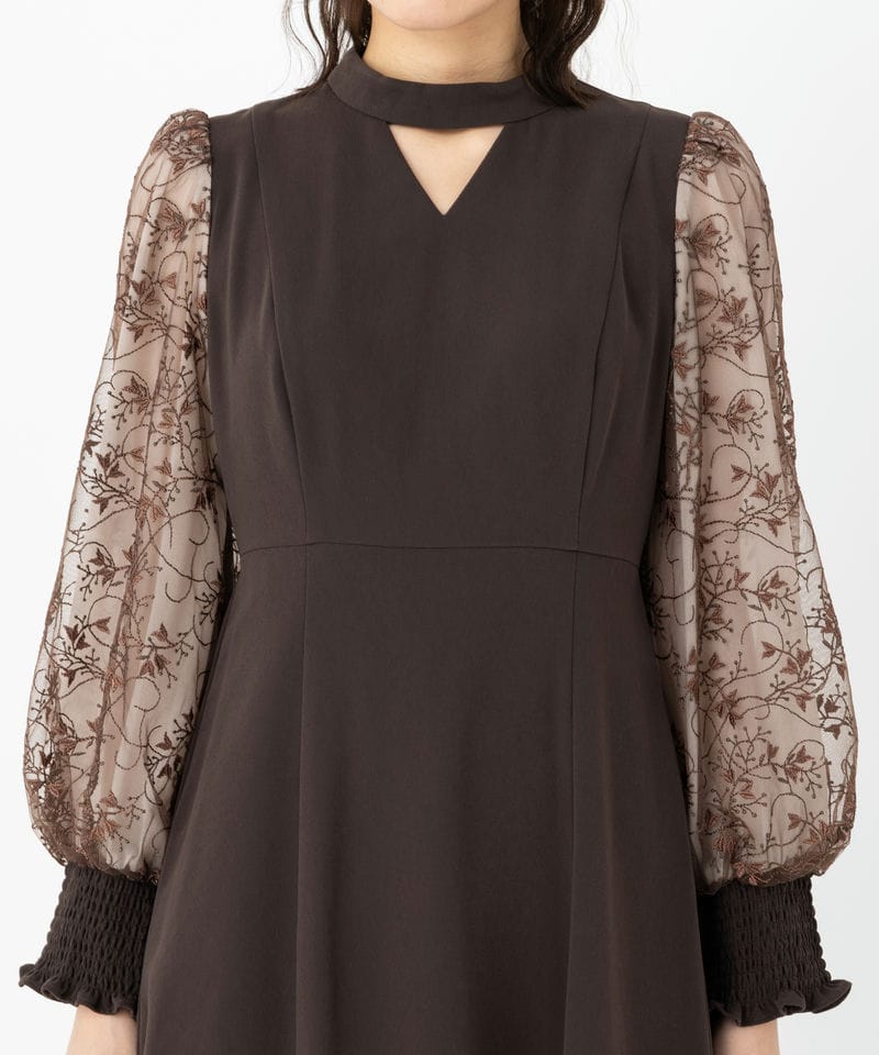 ANDRESD 【ドレス2点SET】アンドレスド スリーブエンブロイダリー