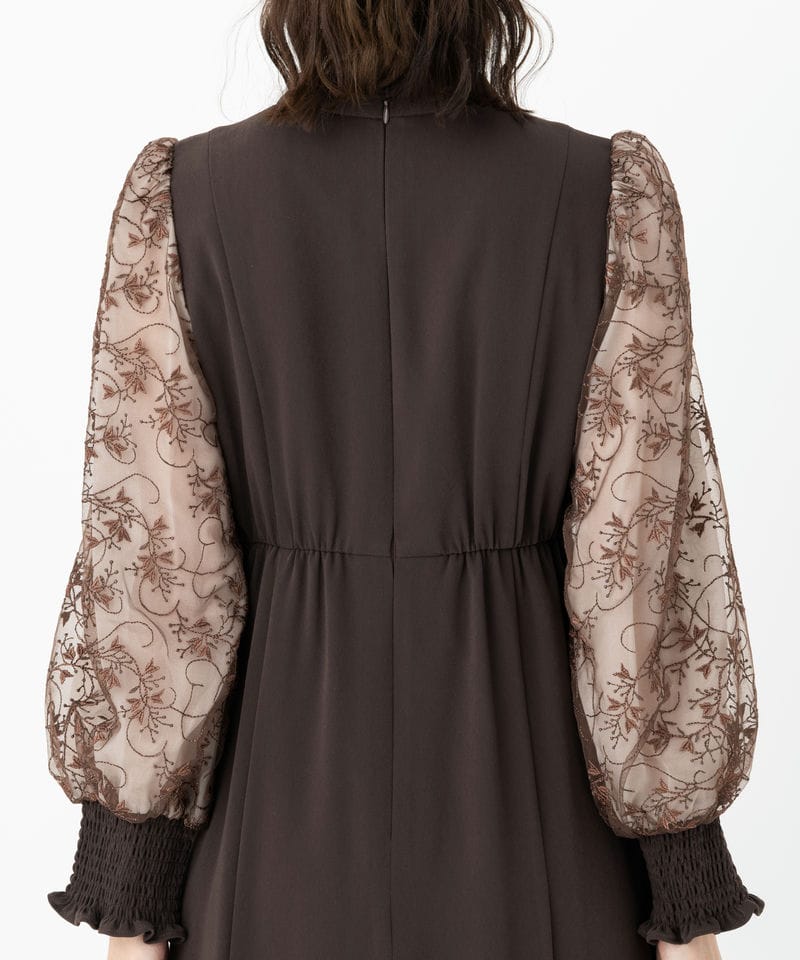 ANDRESD 【ドレス2点SET】アンドレスド スリーブエンブロイダリー