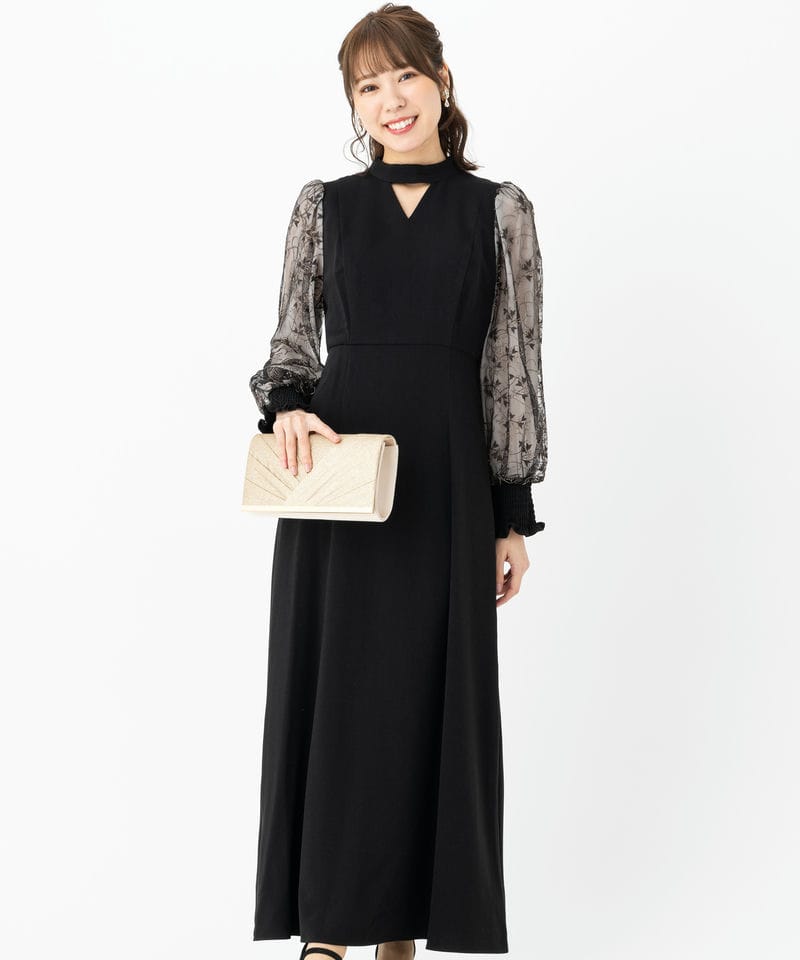 ANDRESD 【ドレス2点SET】アンドレスド スリーブエンブロイダリー