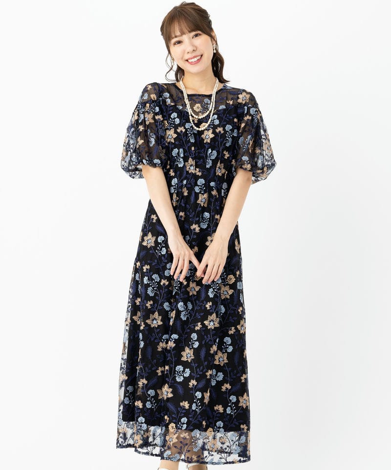 Dorry Doll ドリードール ブルーミーフラワードレス ブラック系 | 結婚