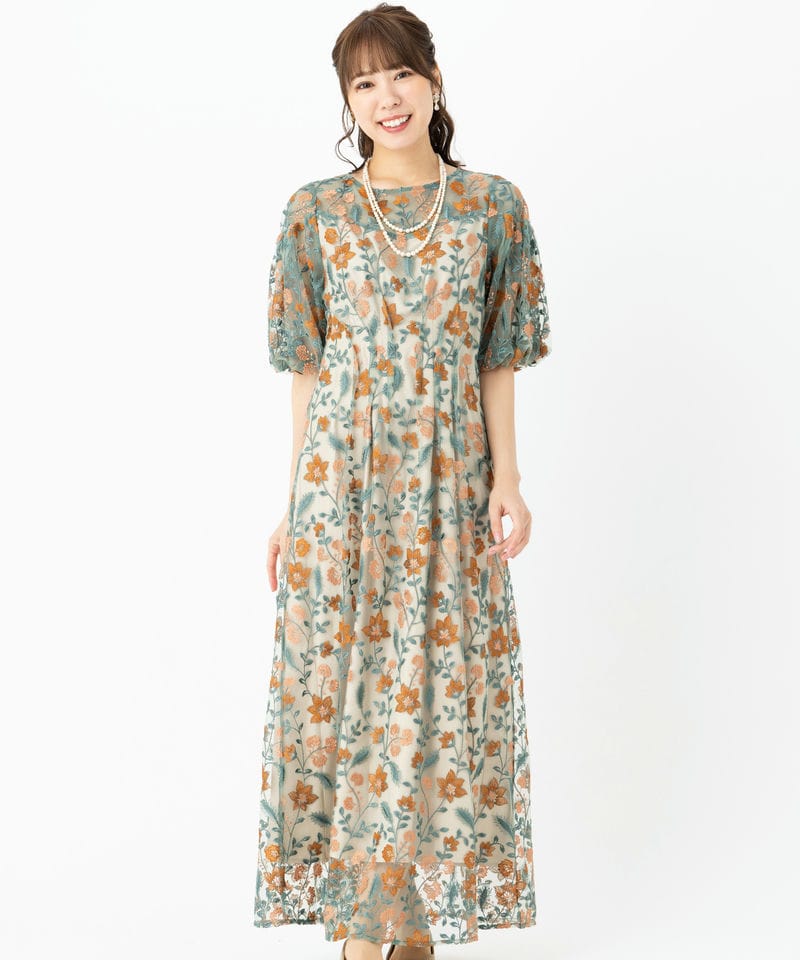 2★新品タグ付き★ドリードール　ハイネックティアードワンピースドレ 楽天市場】シャーリング袖 ハイネックティアードワンピース ドレス