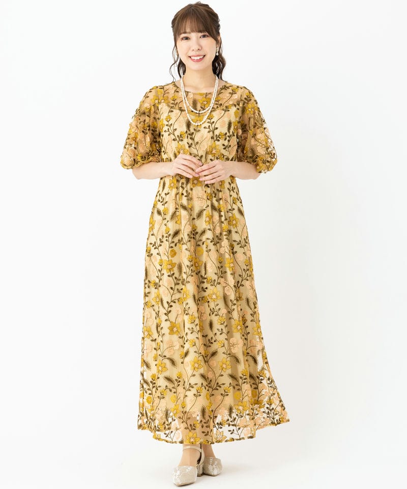 Dorry Doll ドリードール ブルーミーフラワードレス イエロー系 | 結婚