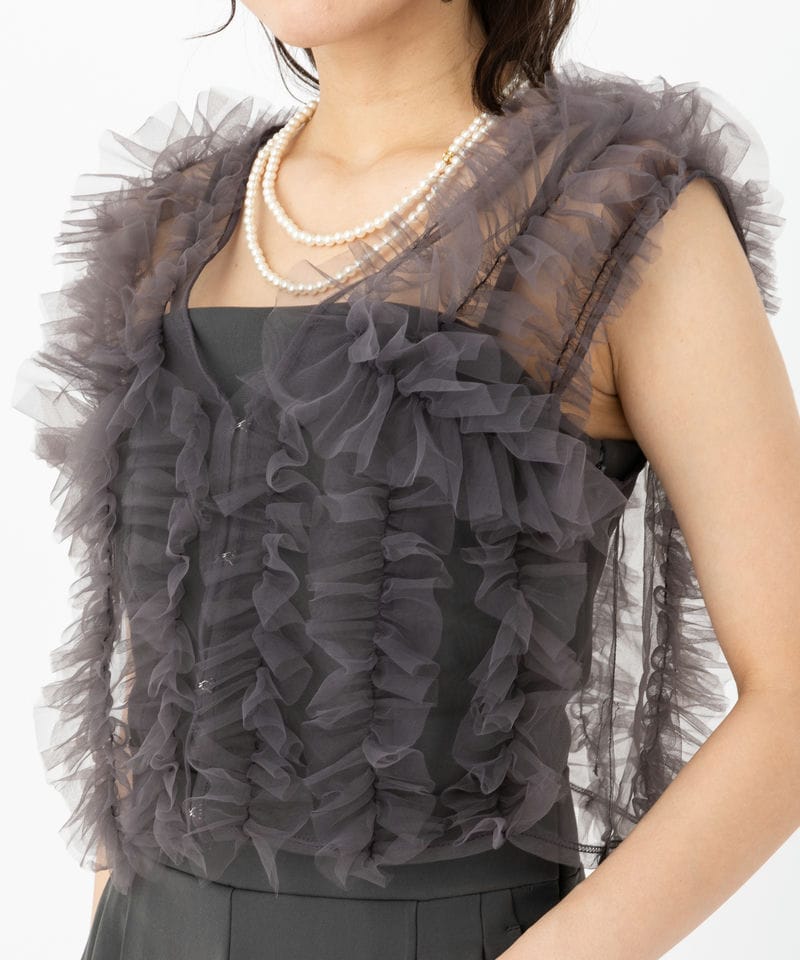 FRAY I.D フレイアイディー チュールブラウスセットベアコンビネゾン