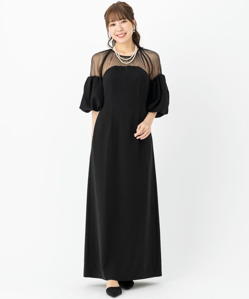 Ameri VINTAGE アメリヴィンテージ スフレスリーブベロアドレス