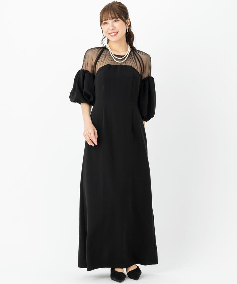 Ameri VINTAGE アメリヴィンテージ スフレスリーブジョーゼットドレス