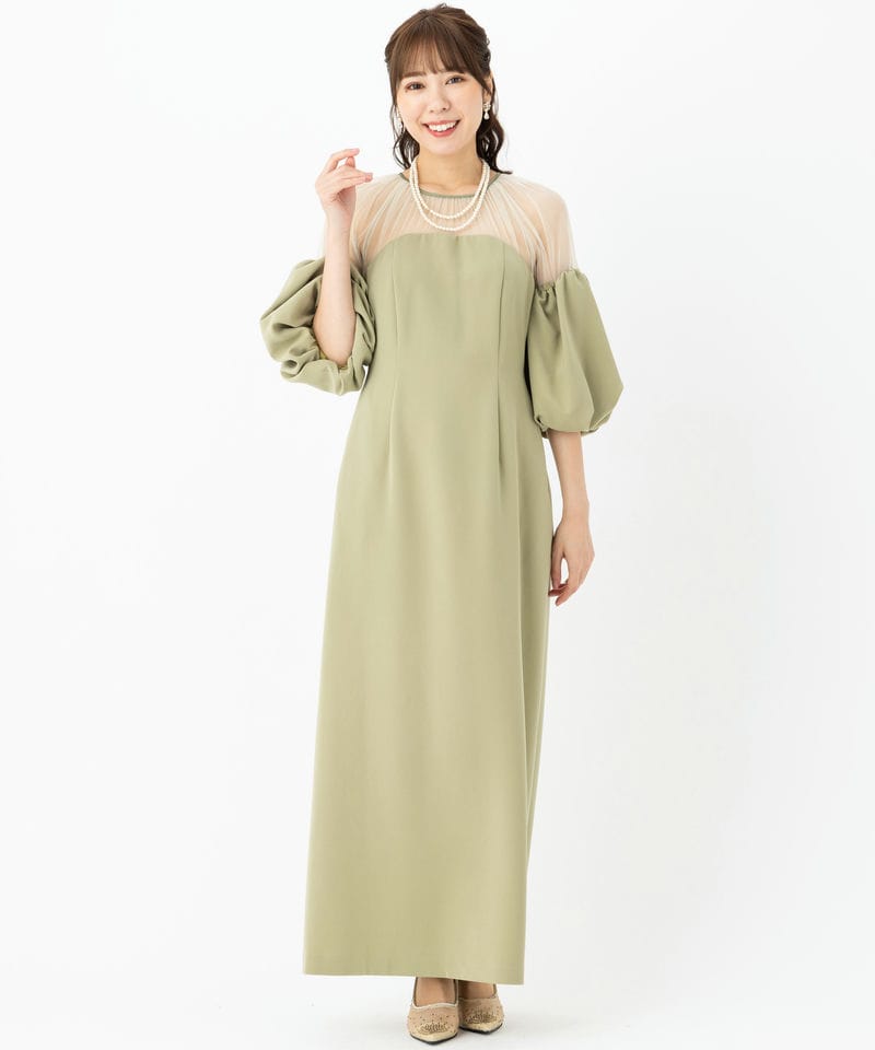 Ameri VINTAGE アメリヴィンテージ スフレスリーブジョーゼットドレス
