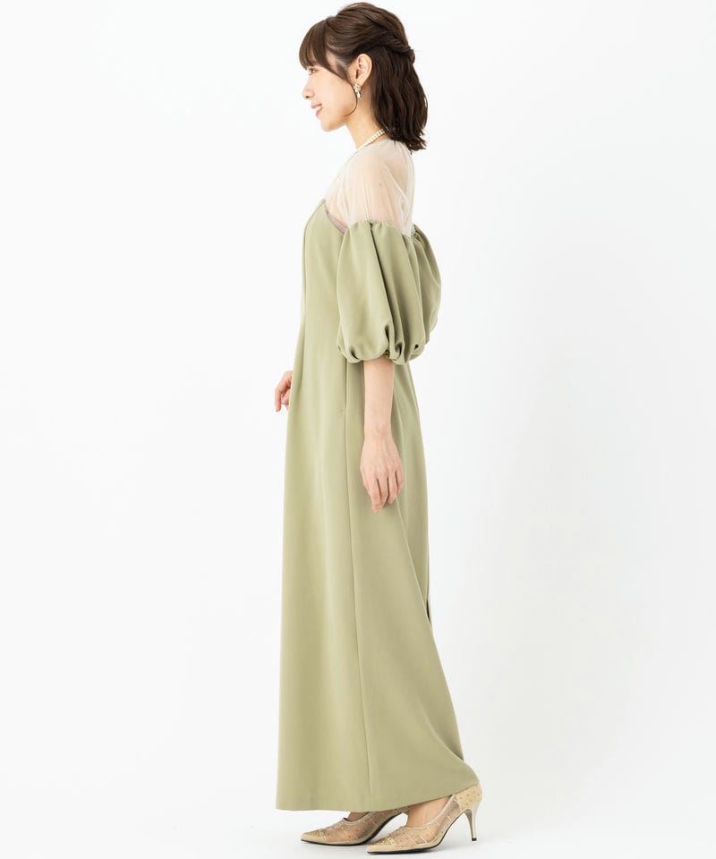 Ameri VINTAGE アメリヴィンテージ スフレスリーブジョーゼットドレス