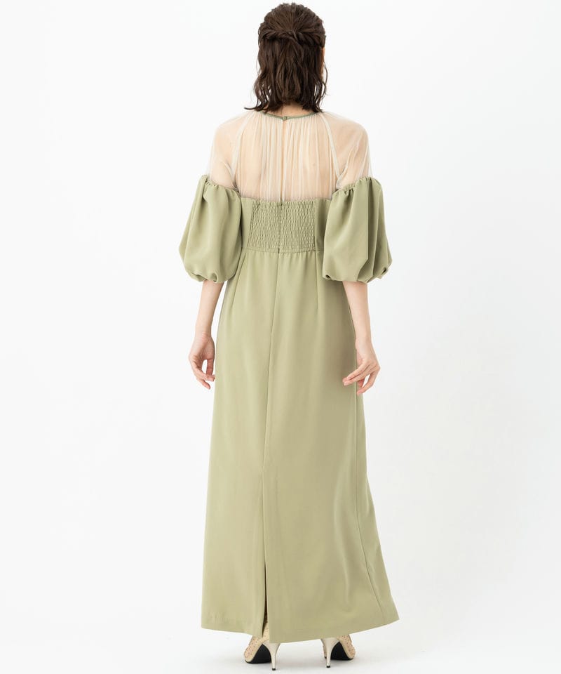 Ameri VINTAGE アメリヴィンテージ スフレスリーブジョーゼットドレス