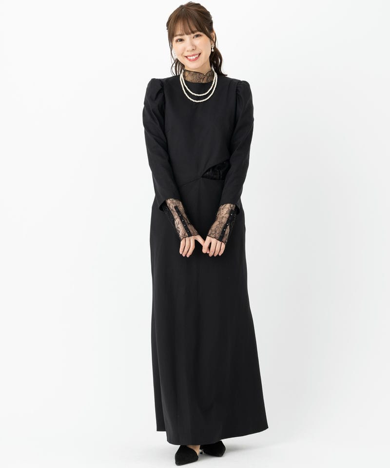 Ameri VINTAGE アメリヴィンテージ ホールスパンコールレースドレス