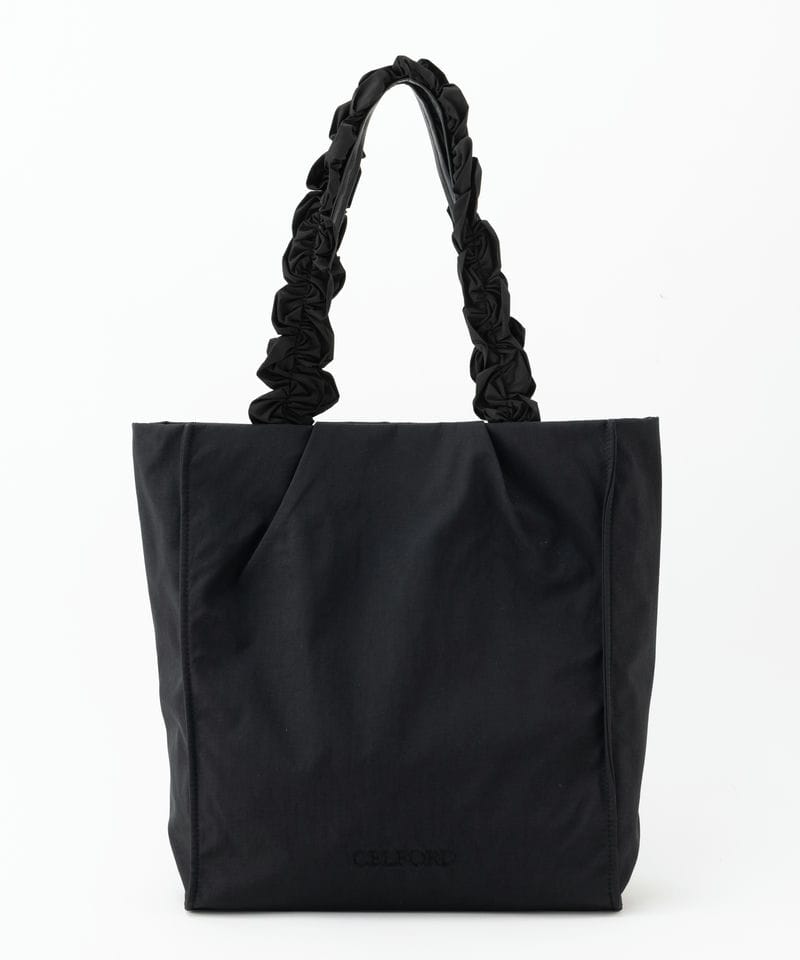 CELFORDブラックハンドバッグ CELFORD セルフォード フリルハンドルトートバッグ ブラック系 | 結婚