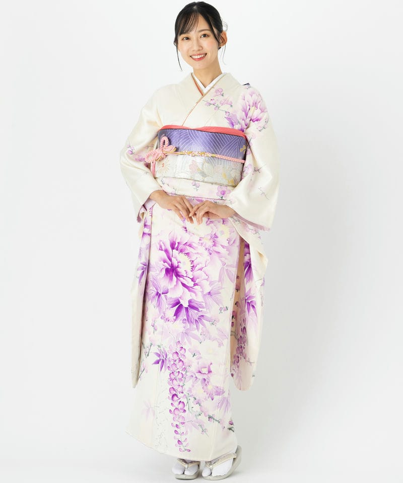 Select Shop 【振袖】牡丹に藤 ホワイト系 x ゴールド系 | 結婚式