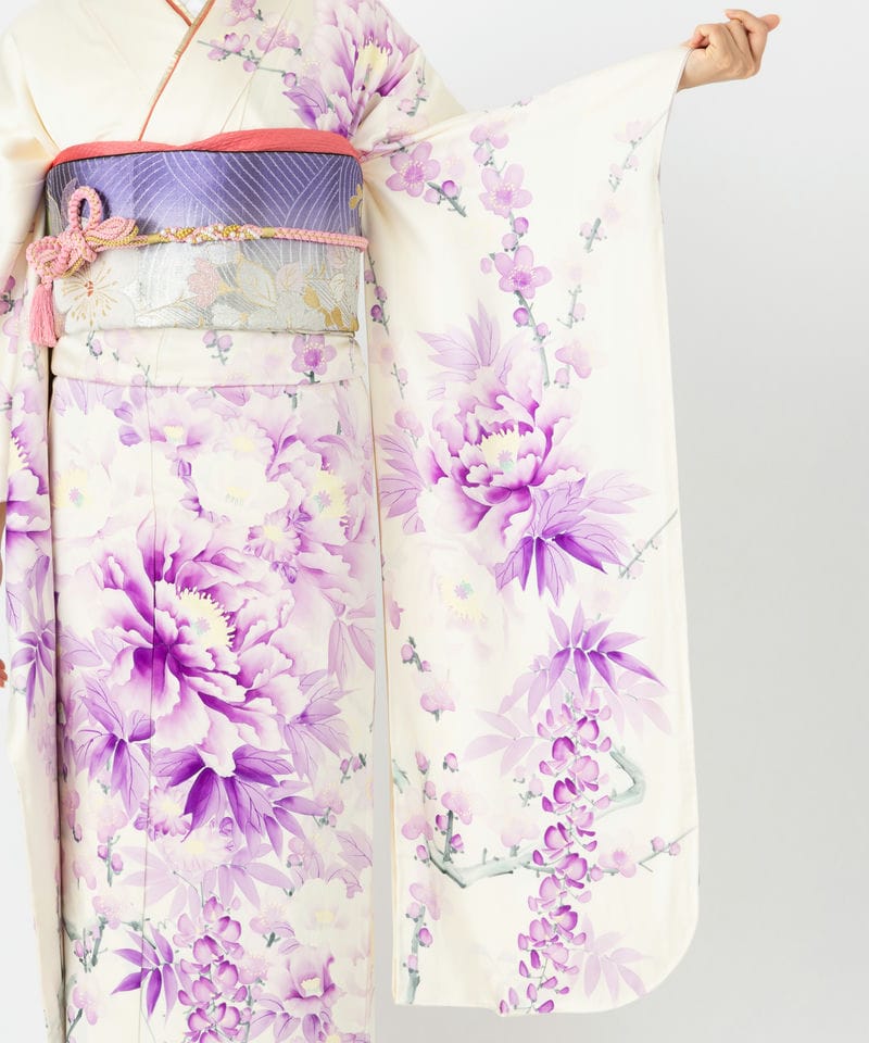 Select Shop 【振袖】牡丹に藤 ホワイト系 x ゴールド系 | 結婚式