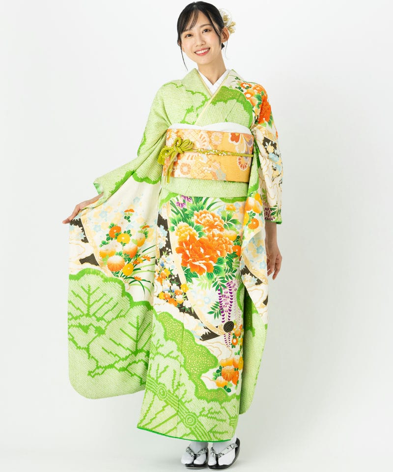 Select Shop 【振袖】絞りに草花 | 結婚式パーティーのレンタルドレス