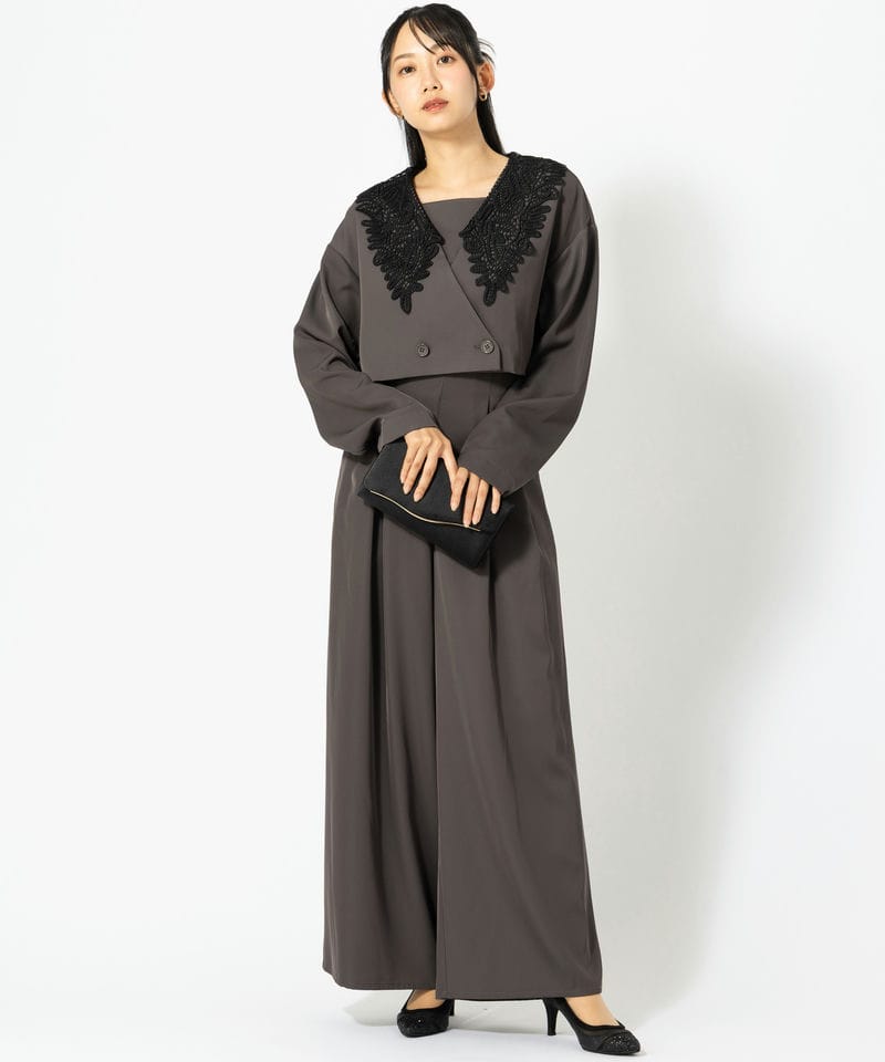 et.UNiVER エト.ユニヴェール ビックカラーセットアップドレス