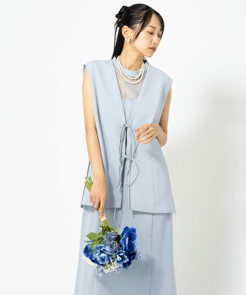 完売商品】Ameri vintage オケージョンドレス ロンパース 水色 Ameri