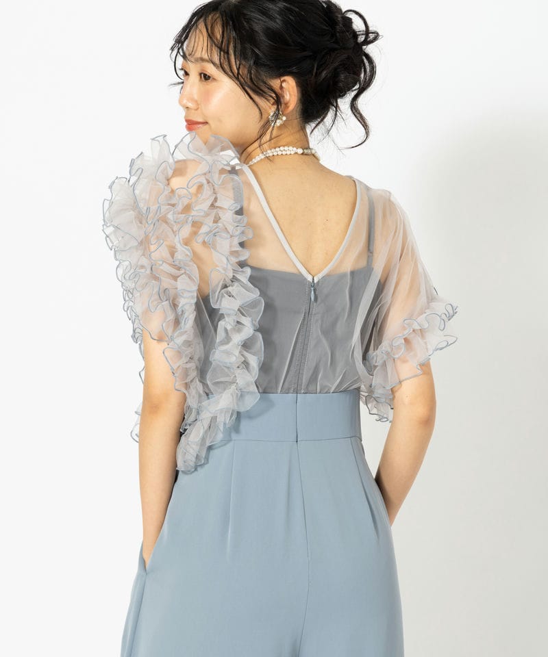 LAGUNAMOON ラグナムーン LADYフリルチュールコンビネゾン イエロー系