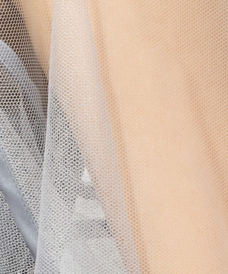 Leja レジャ ラメチェックチュールボレロIラインドレス グレー系